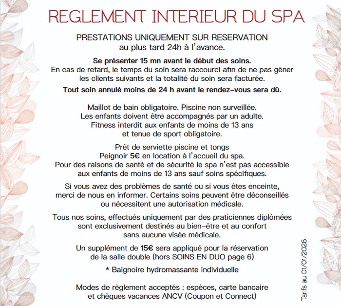 2026 reglement interieur