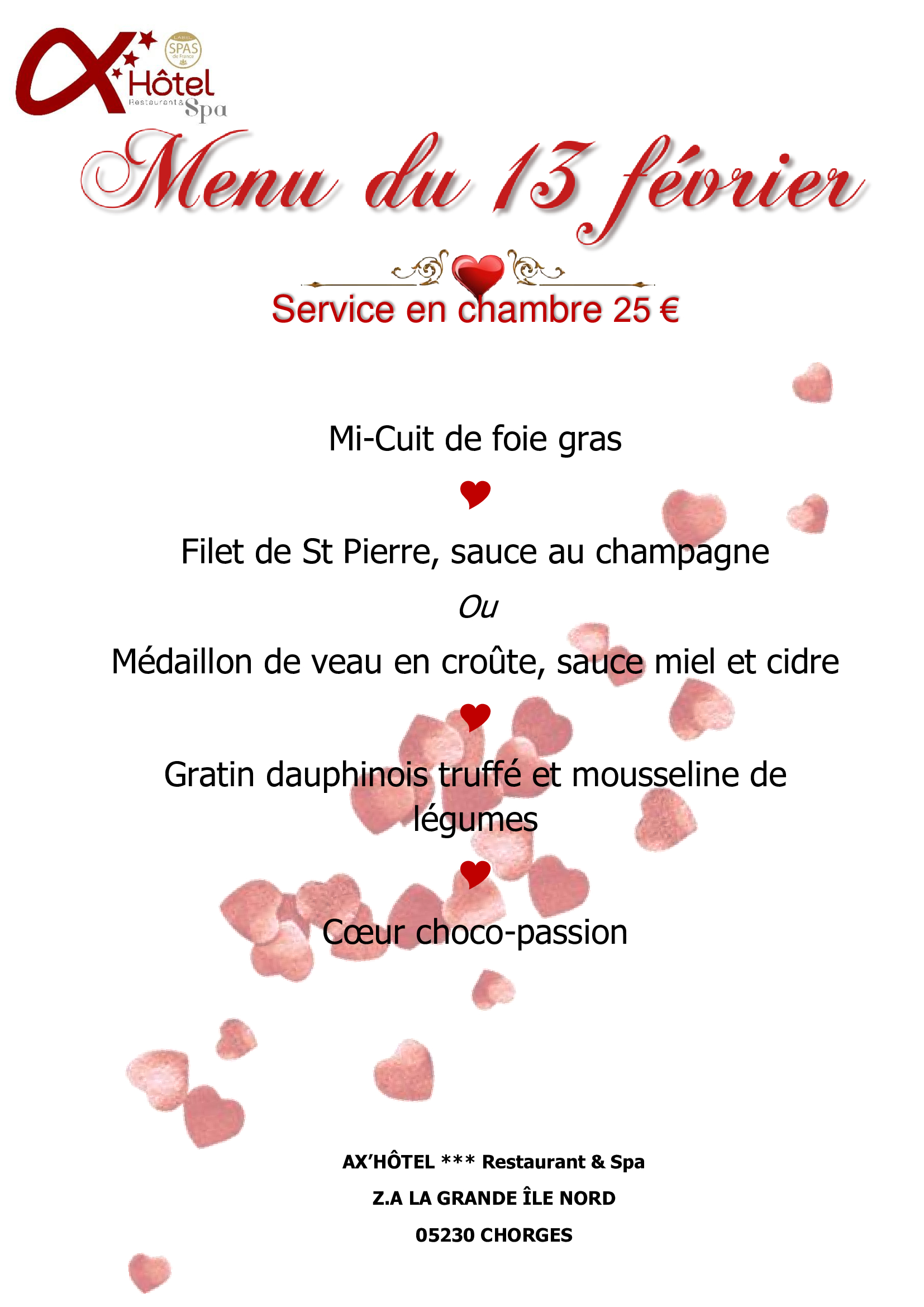 MENU ST VALENTIN 2021